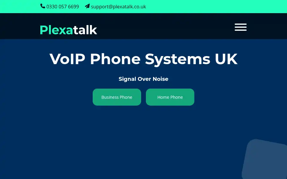 Screenshot of plexatalk.co.uk