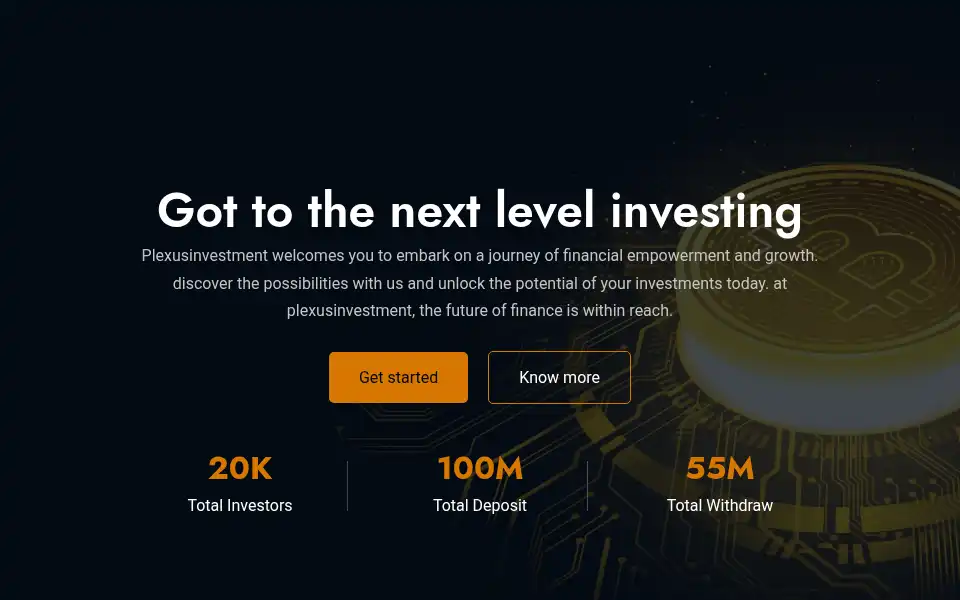 Screenshot of plexiusinvestment.com
