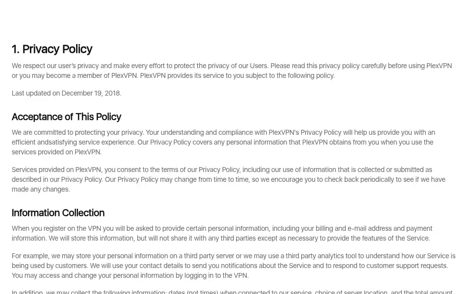 Screenshot of plexvpn.pro