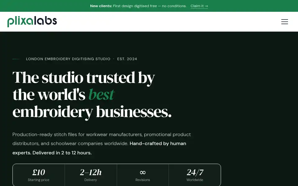 Screenshot of plixalabs.com