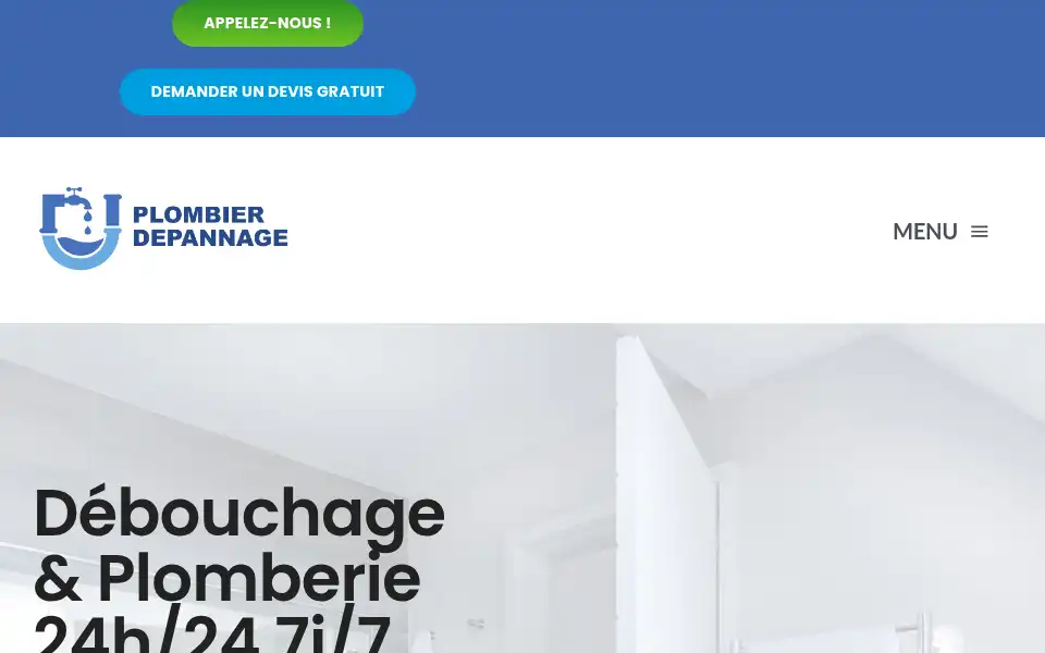 Screenshot of plombier-depannage.be