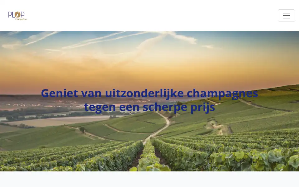 Screenshot of plopchampagnes.nl