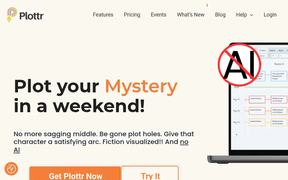 Screenshot of plottr.com