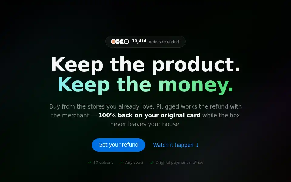 Screenshot of plugged.so