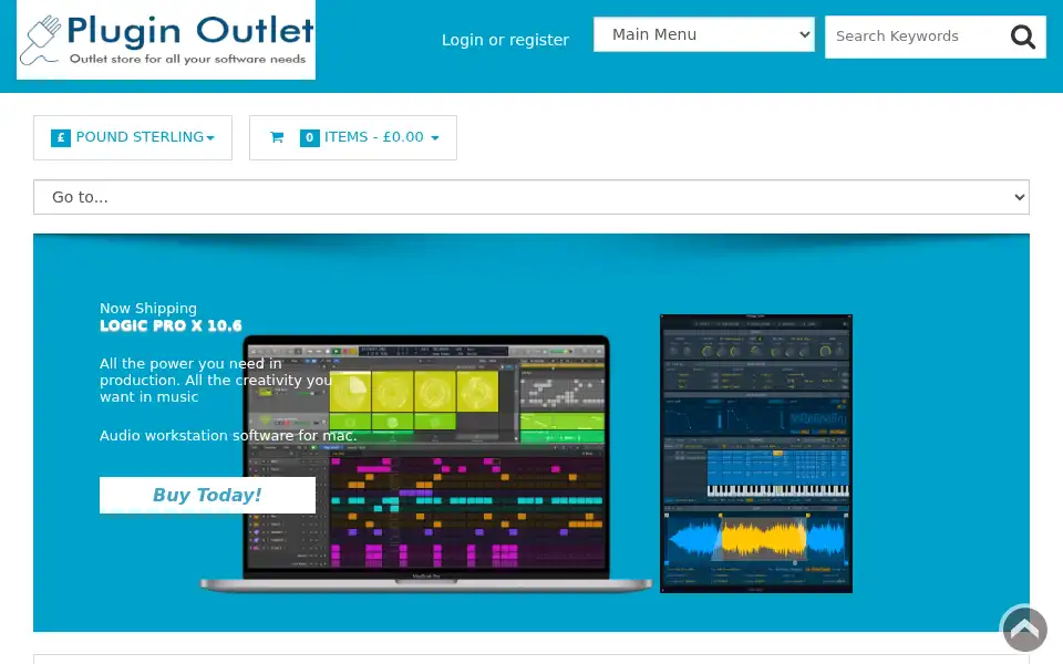 Screenshot of pluginoutlet.com