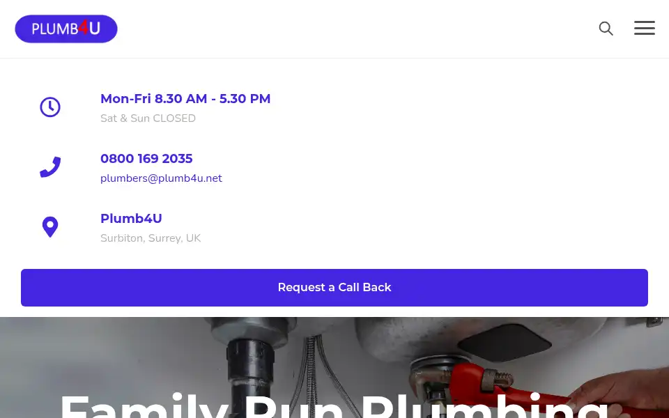 Screenshot of plumb4u.net