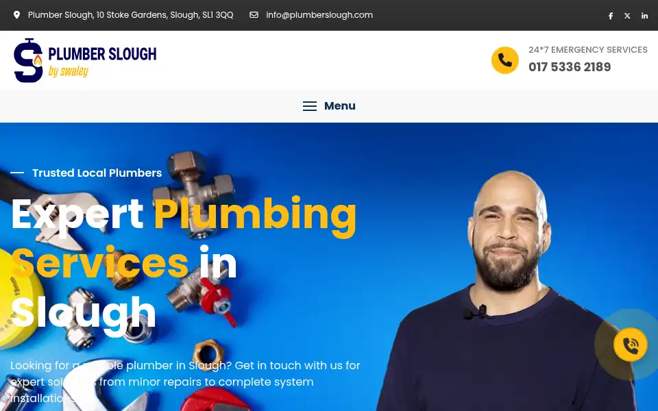 Screenshot of plumberslough.com