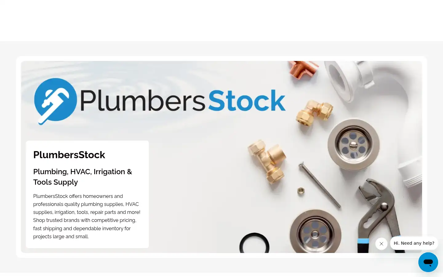 Screenshot of plumbersstock.com