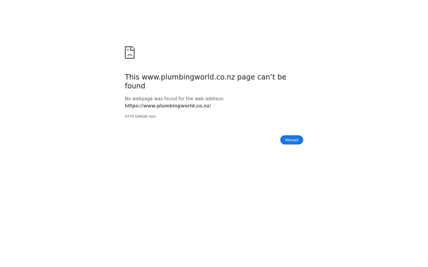 Screenshot of plumbingworld.co.nz