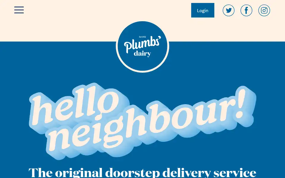 Screenshot of plumbs-dairy.co.uk