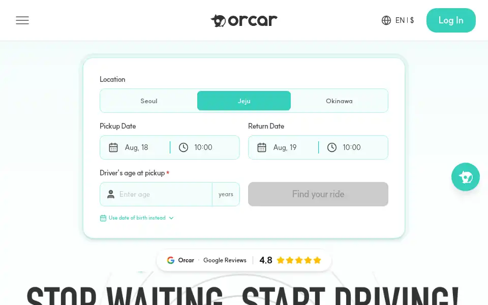 Screenshot of plus.orcar.ai