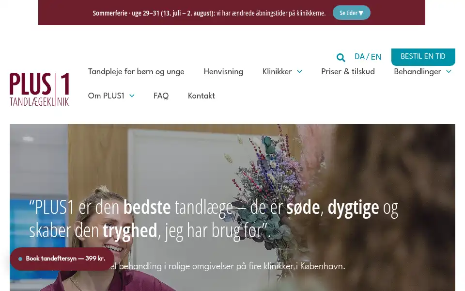 Screenshot of plus1.dk