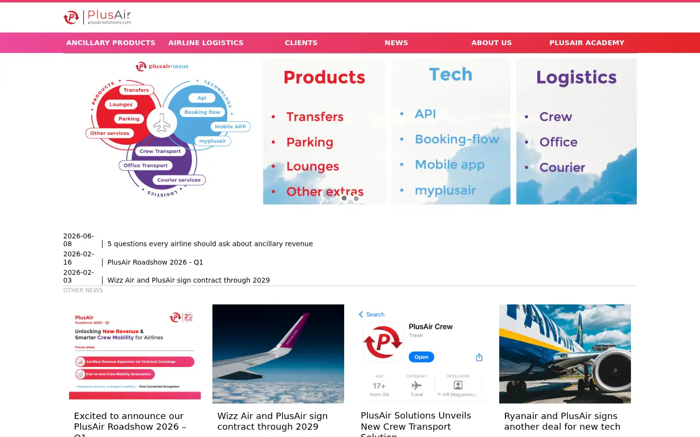 Screenshot of plusairsolutions.com