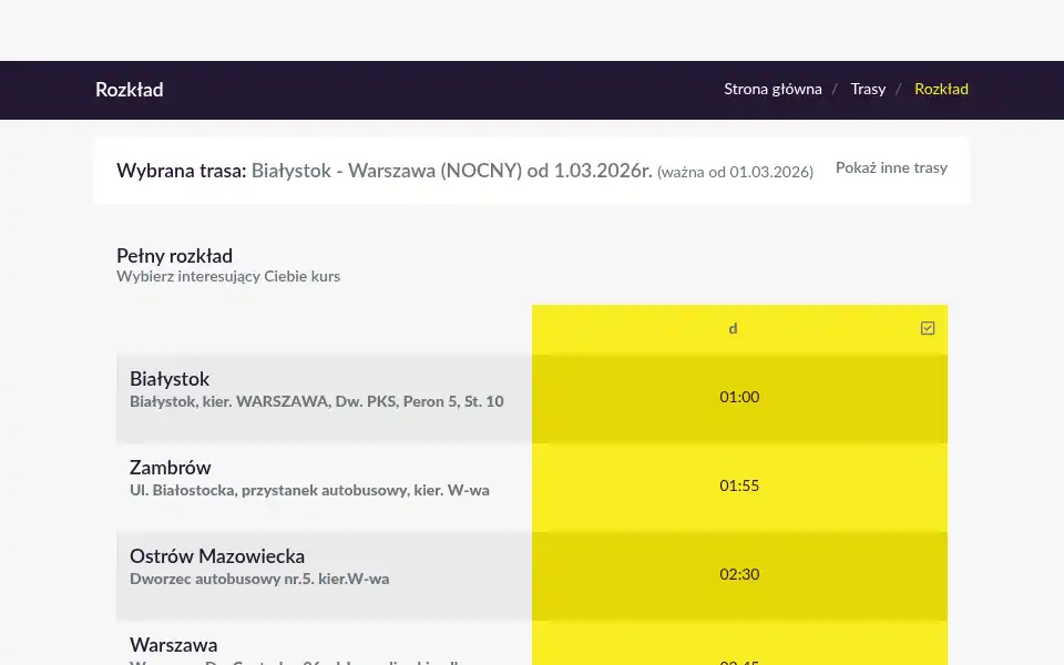 Screenshot of plusbus.pl