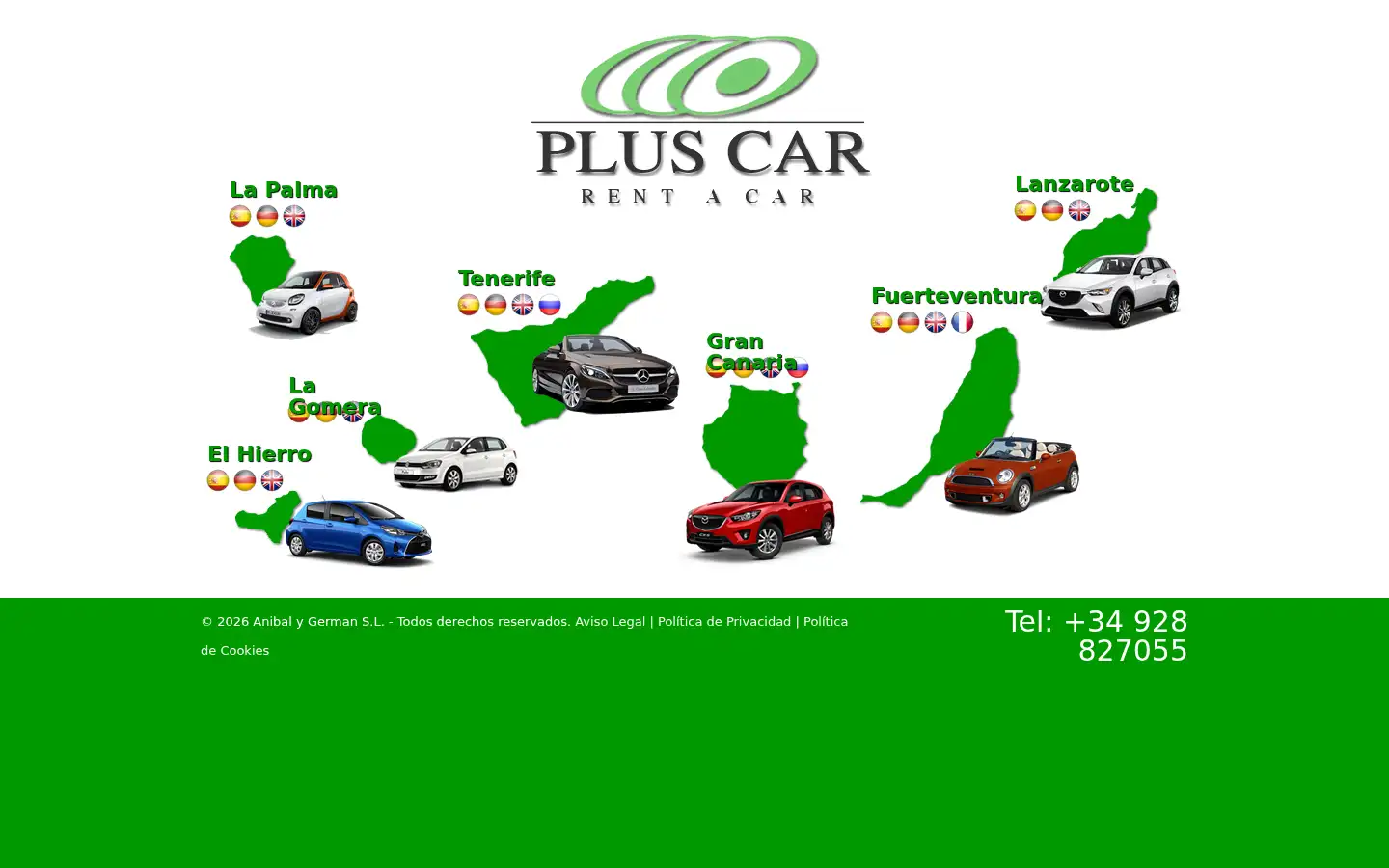 Screenshot of pluscar-grancanaria.com