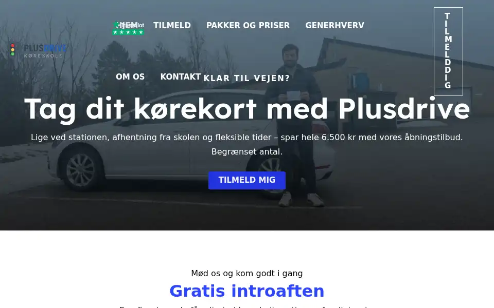 Screenshot of plusdrive.dk