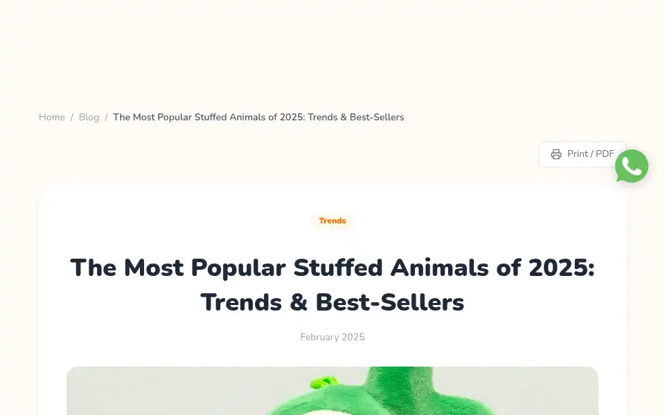 Screenshot of plush-factory.com