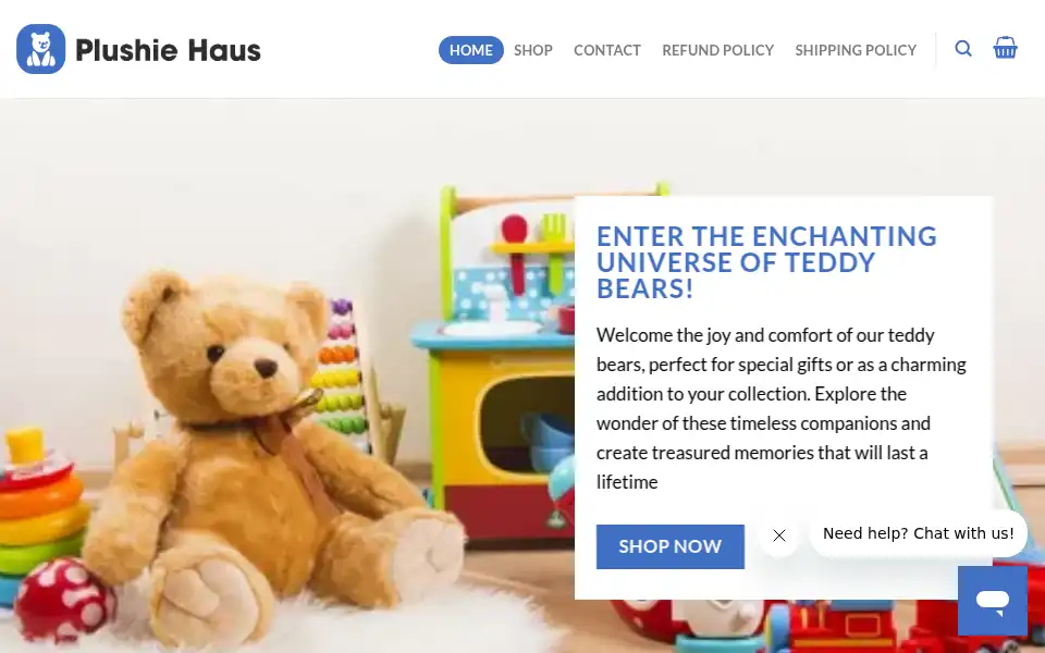 Screenshot of plushiehaus.com