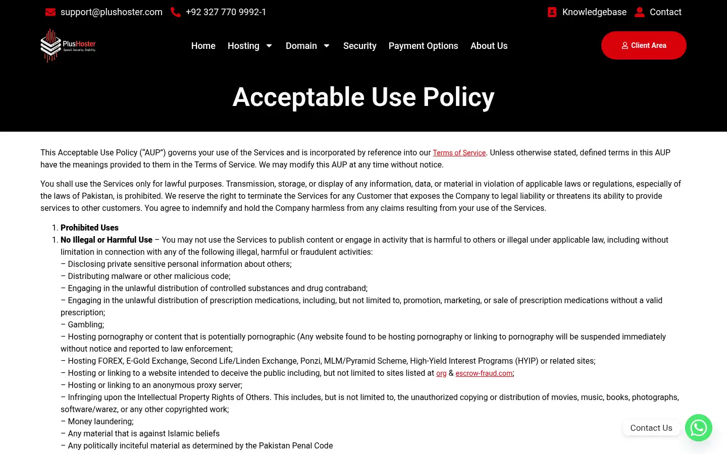 Screenshot of plushoster.com