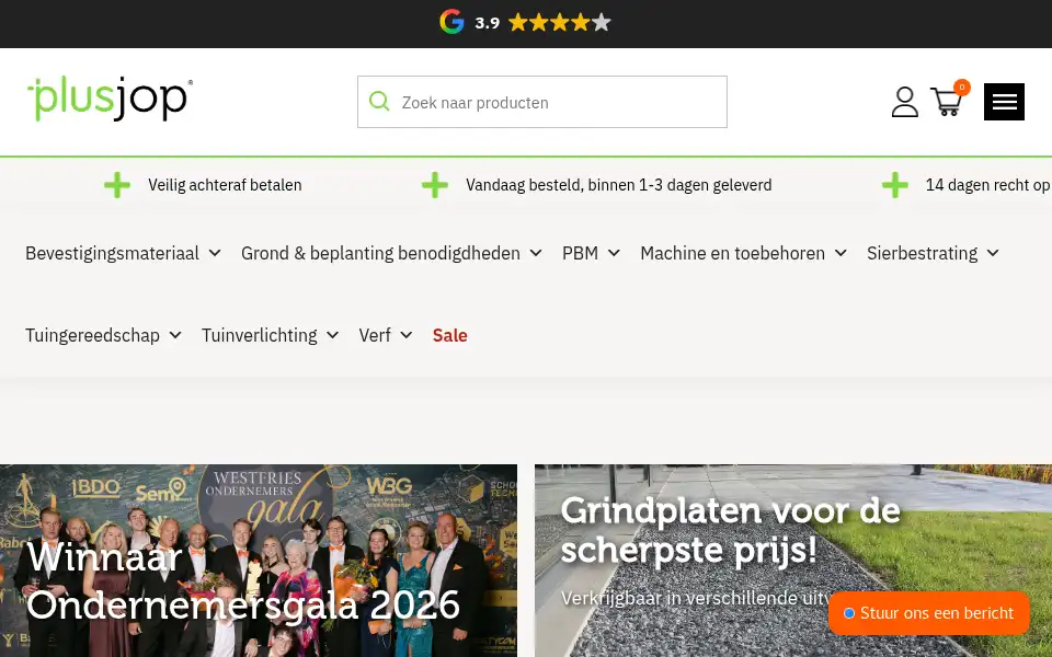 Screenshot of plusjop.nl