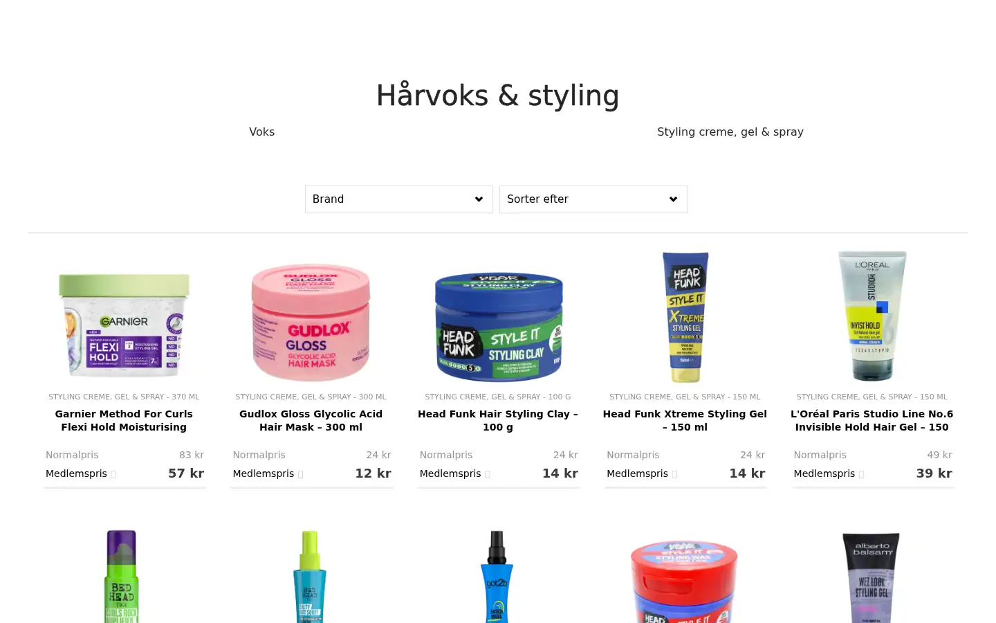 Screenshot of plusshop.dk