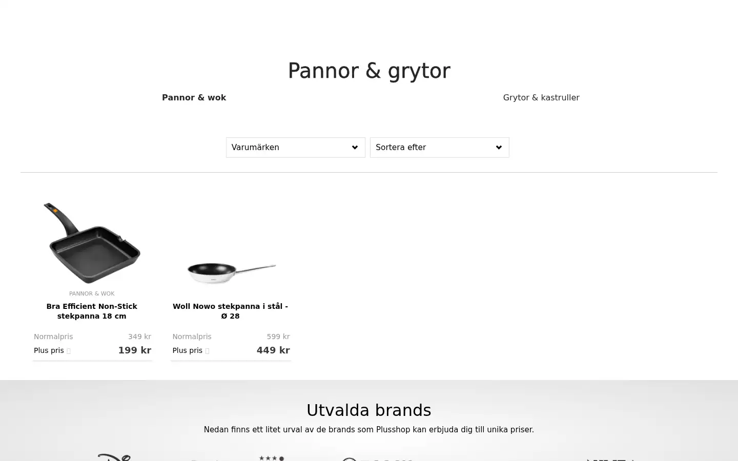 Screenshot of plusshop.se