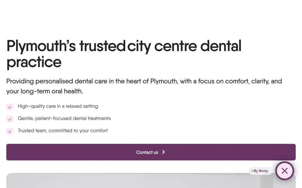 Screenshot of plymouthcitycentredentalpractice.co.uk