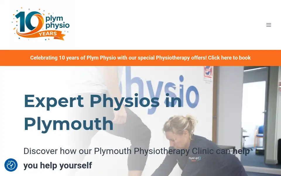 Screenshot of plymphysio.co.uk