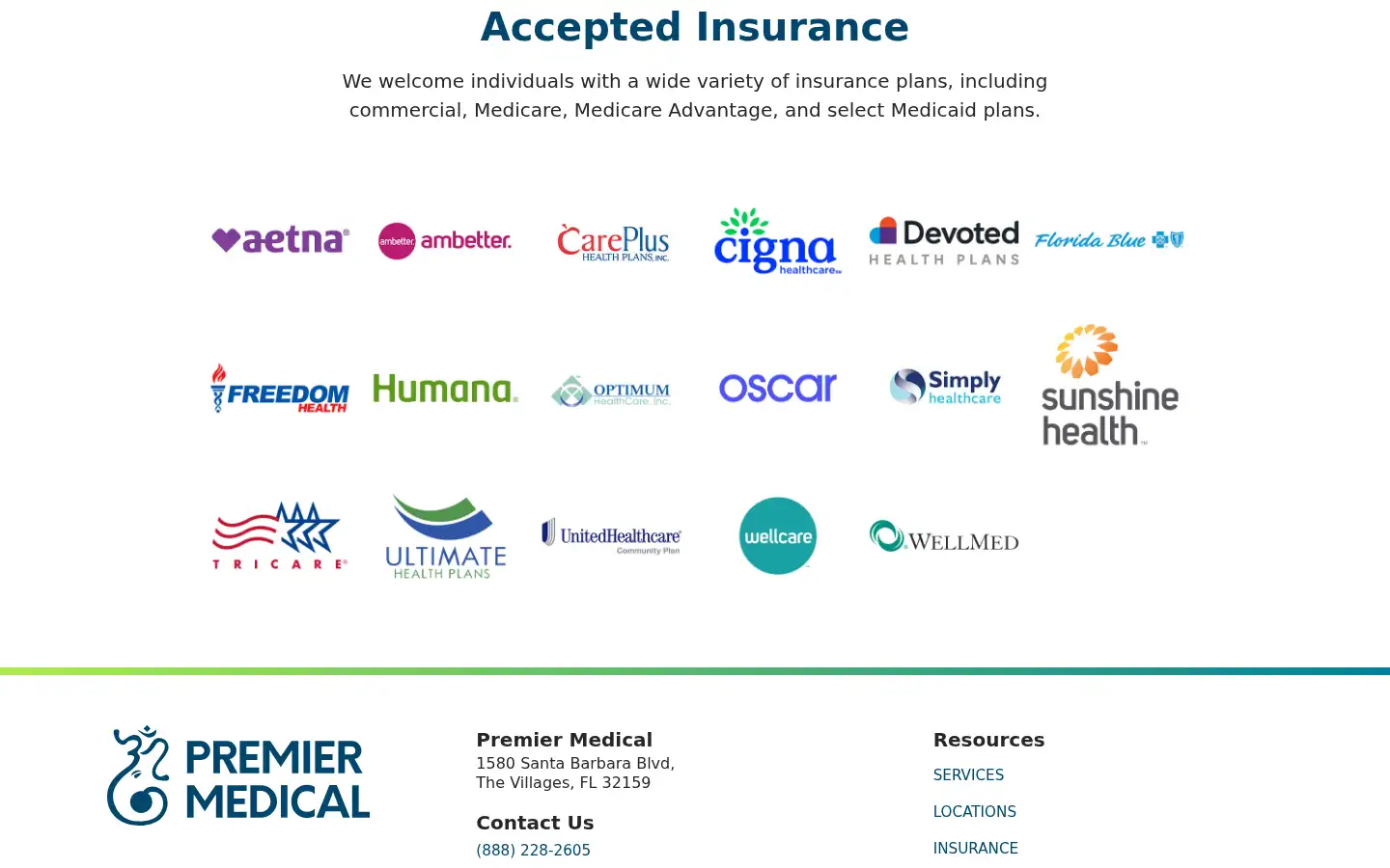 Screenshot of pmacare.com
