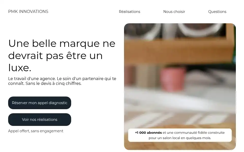 Screenshot of pmkinnovations.com