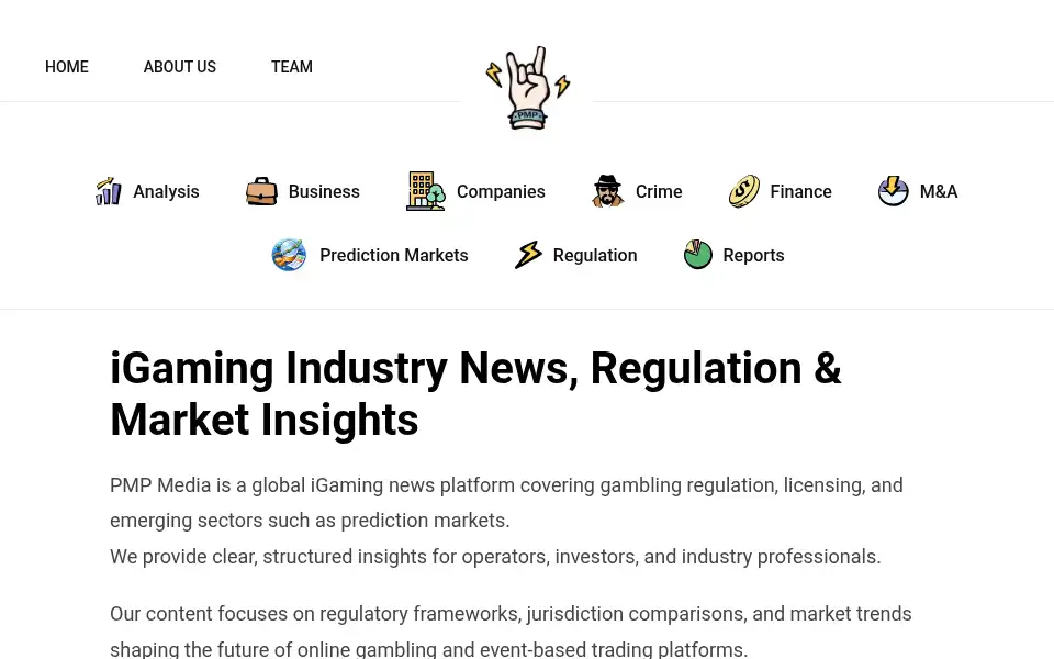 Screenshot of pmpmedia.io