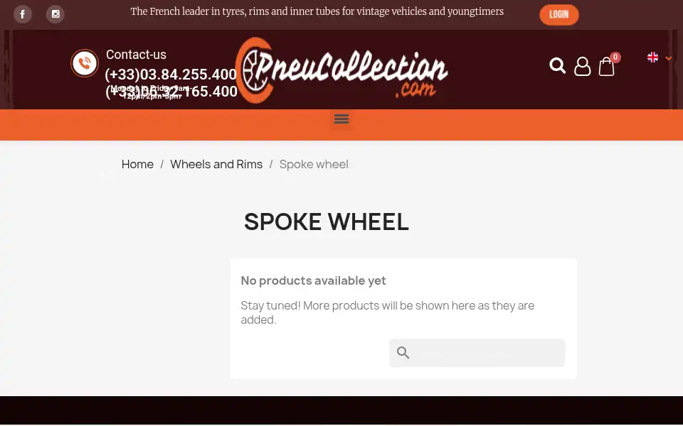 Screenshot of pneucollection.com