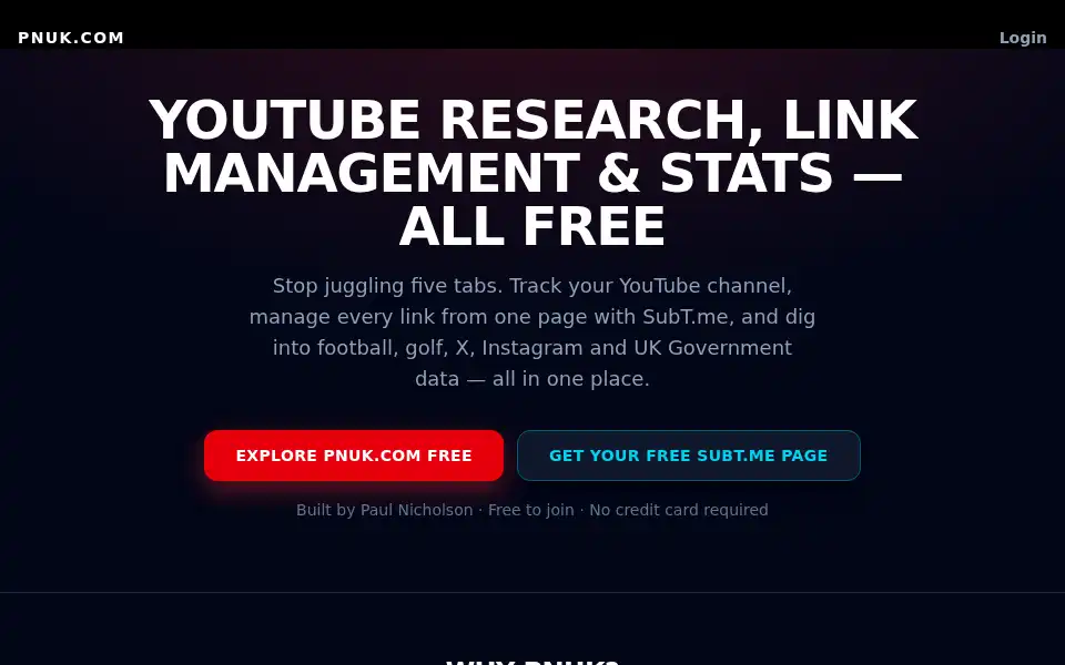 Screenshot of pnuk.com