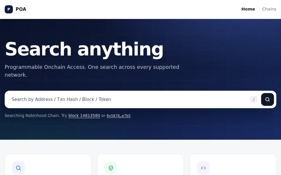 Screenshot of poa.network
