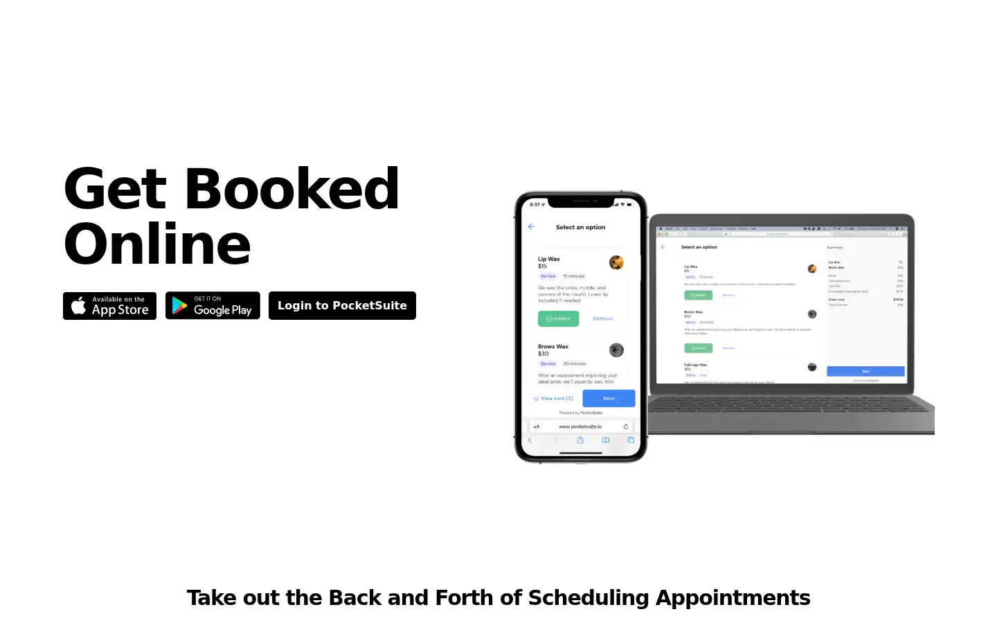 Screenshot of pocketsuite.io