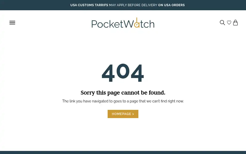 Screenshot of pocketwatches.com