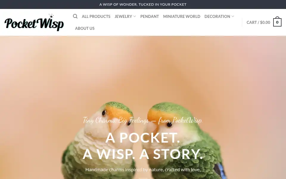Screenshot of pocketwisp.com