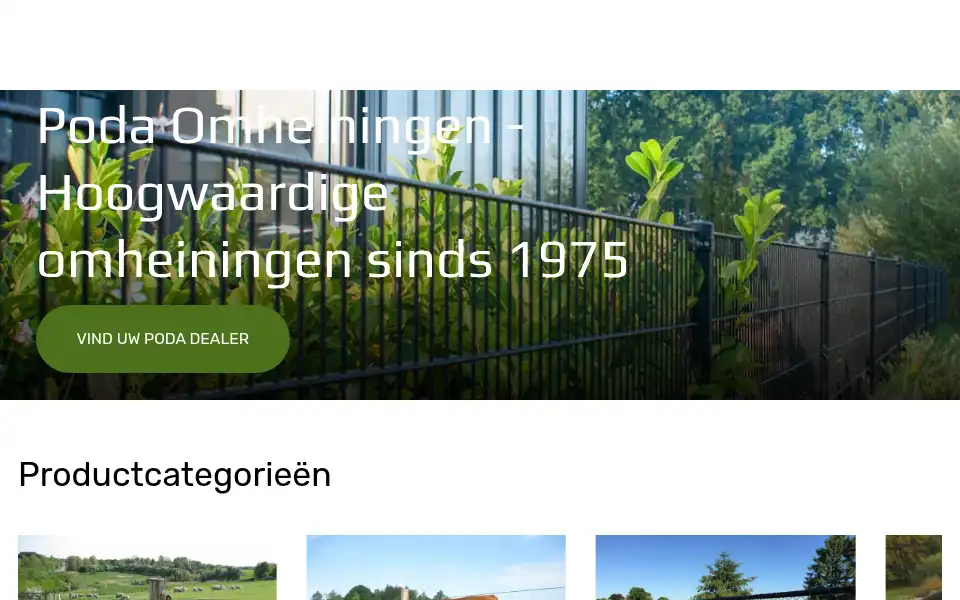 Screenshot of poda-omheiningen.nl