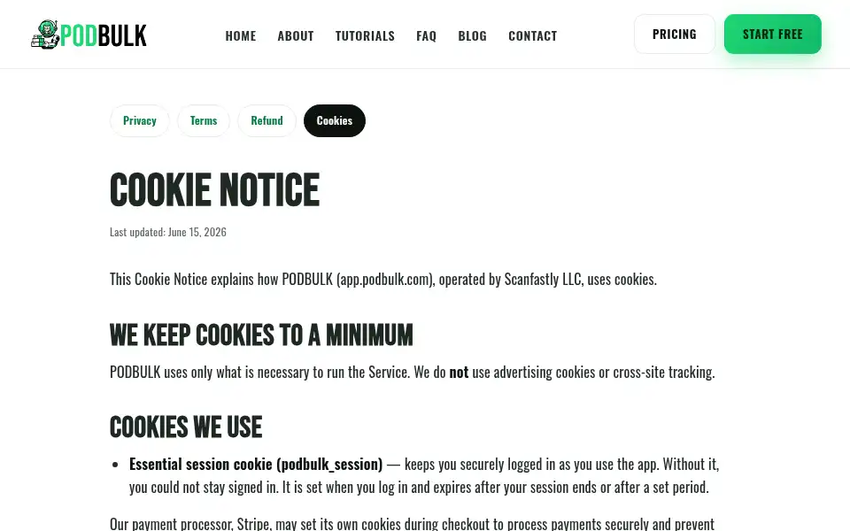 Screenshot of podbulk.com