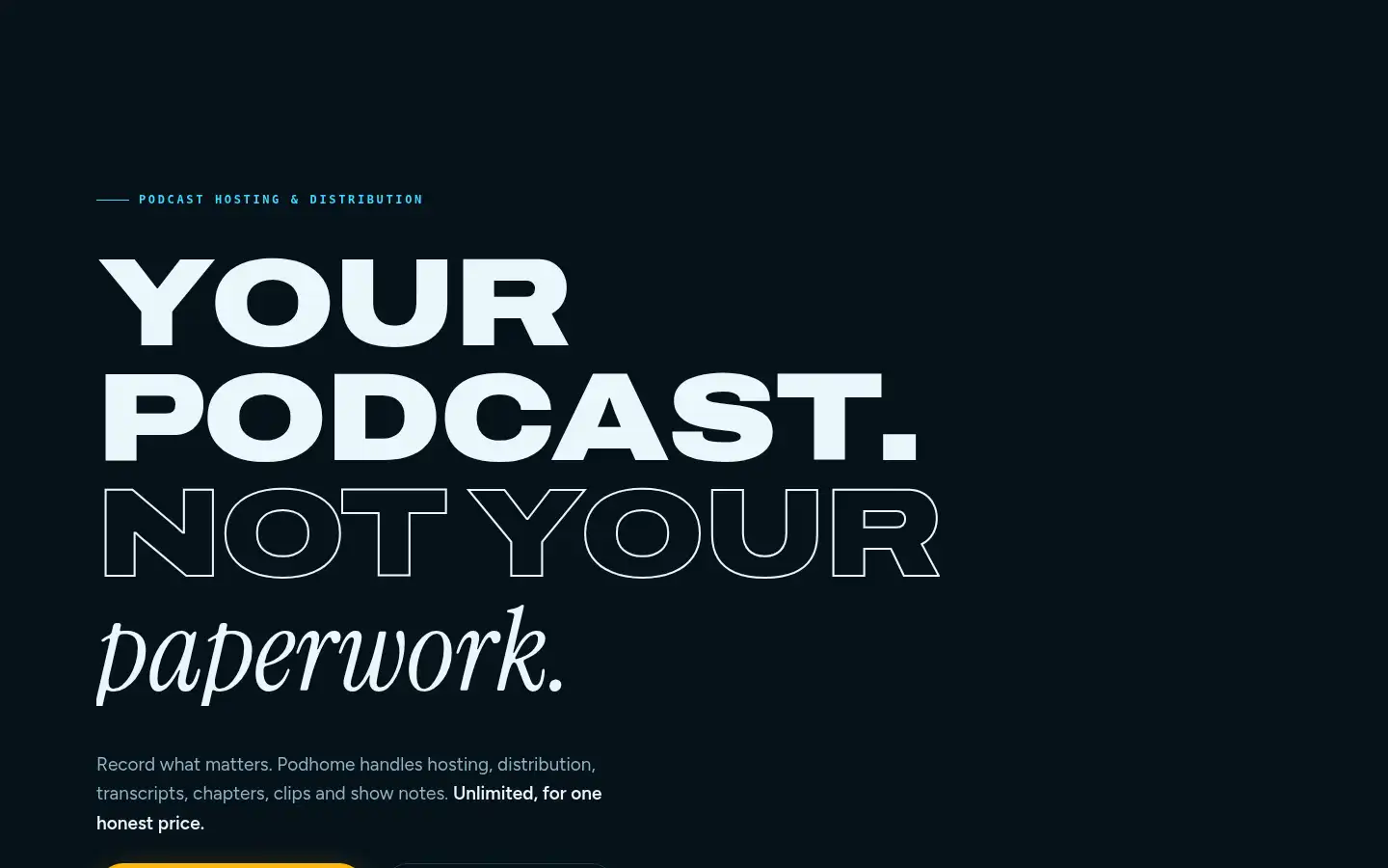 Screenshot of podhome.fm