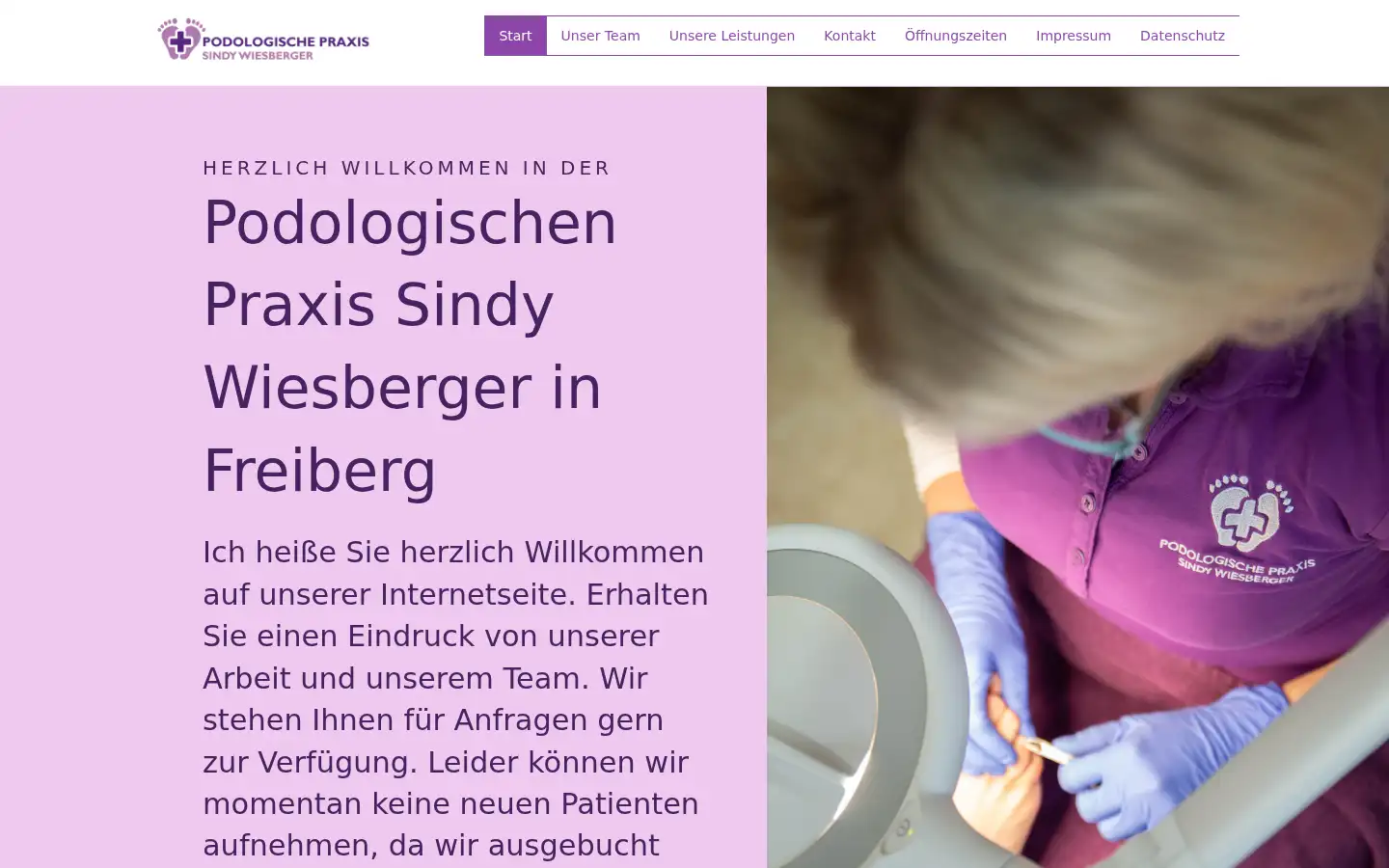 Screenshot of podologie-freiberg.de