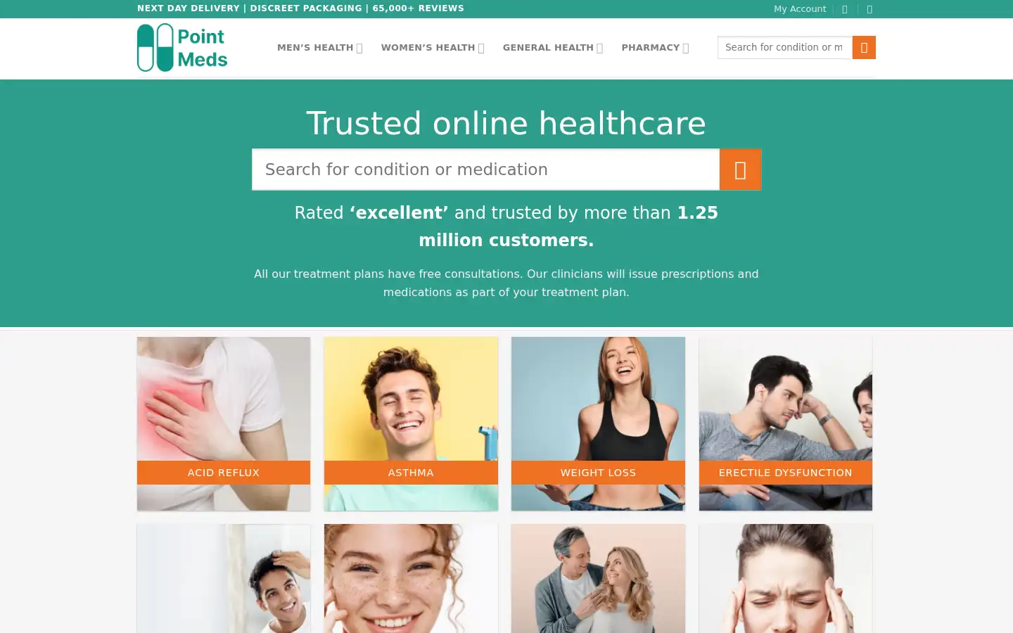 Screenshot of pointmeds.com