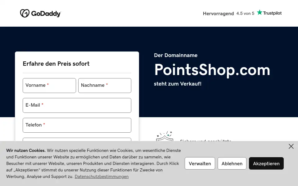 Screenshot of pointsshop.com
