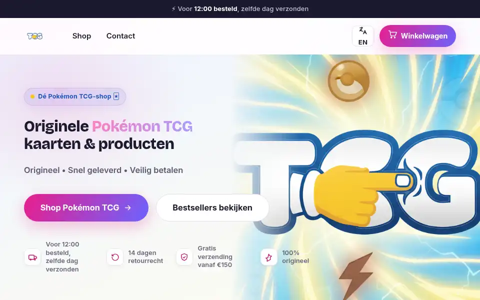 Screenshot of poke-tcg.nl