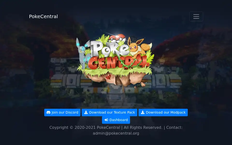 Screenshot of pokecentral.org