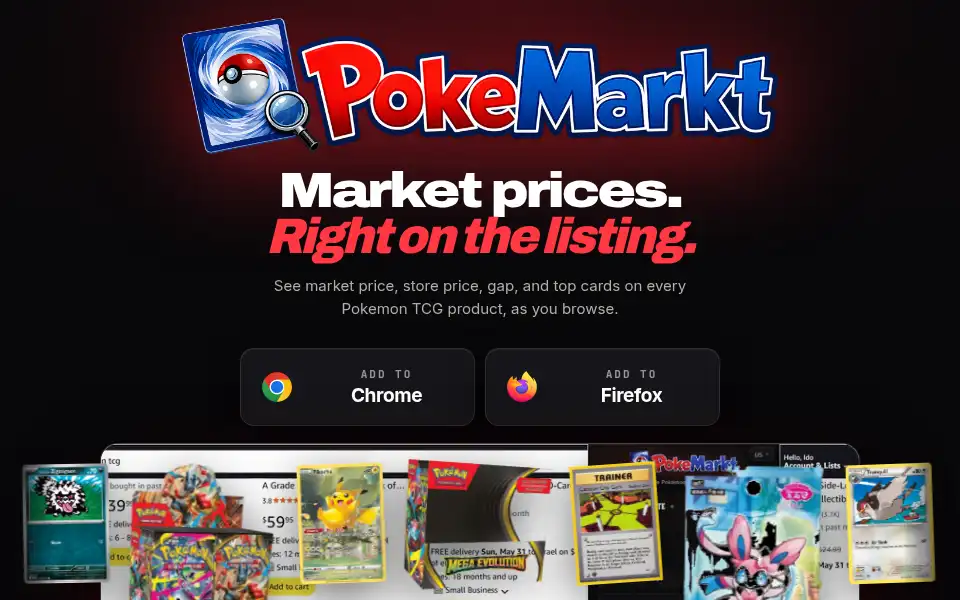 Screenshot of pokemarkt.com