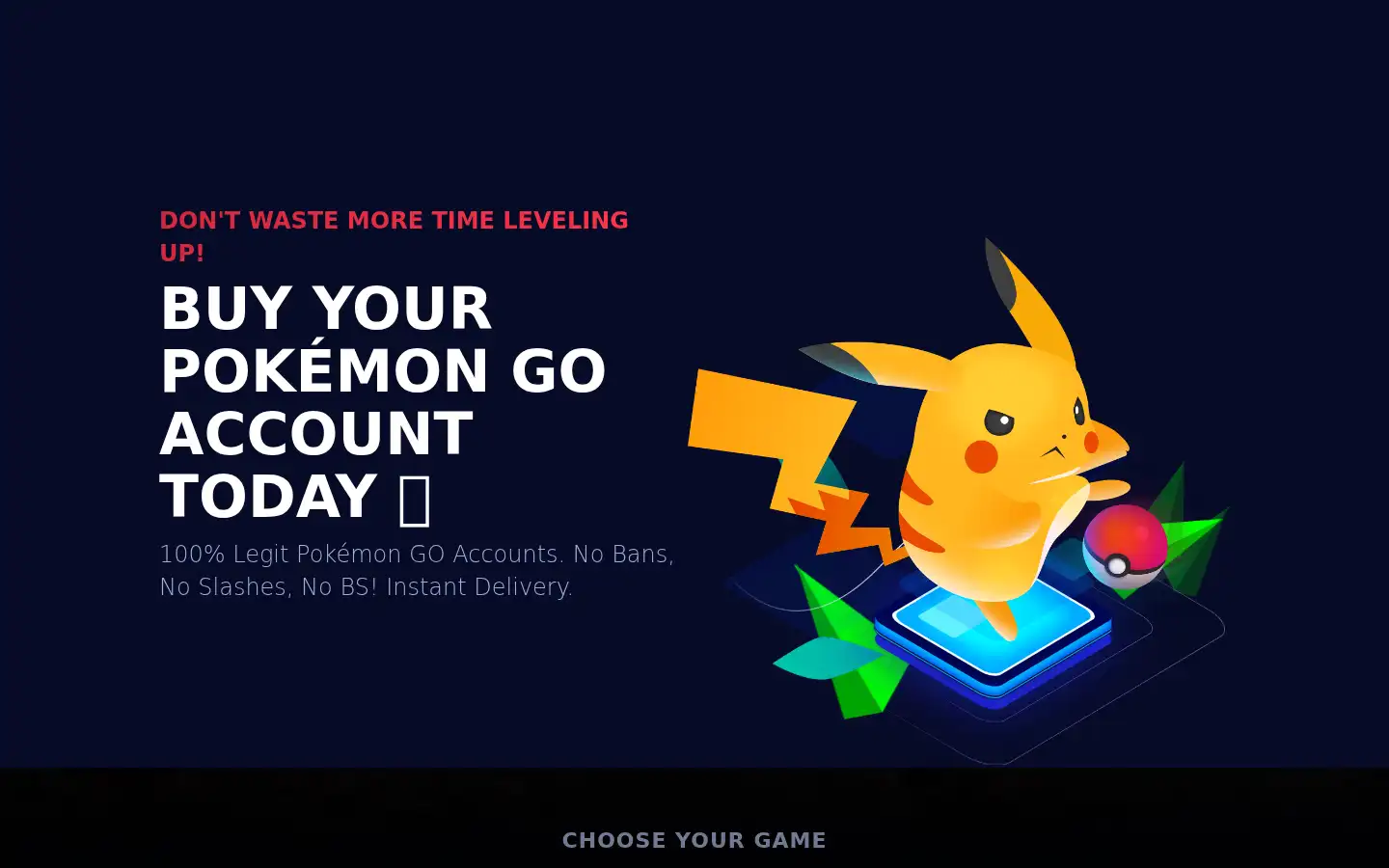 Screenshot of pokemonaccounts.com