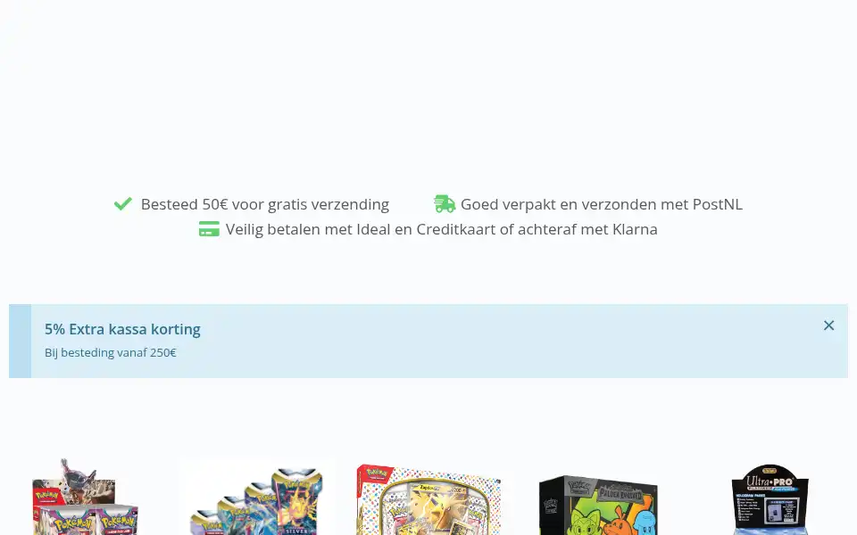Screenshot of pokemonpack.nl