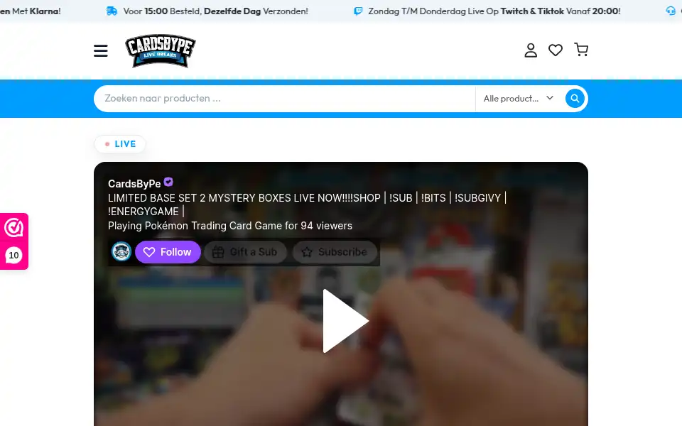 Screenshot of pokepe.nl