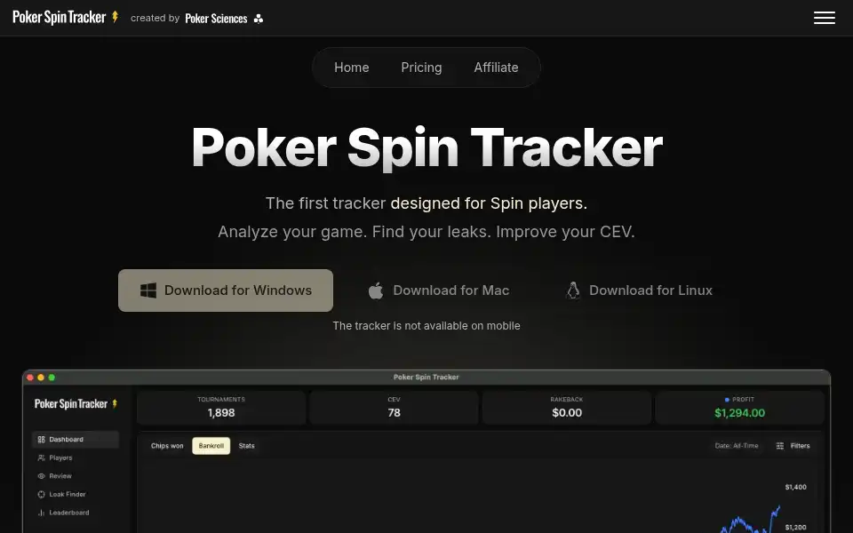 Screenshot of pokersciences.com